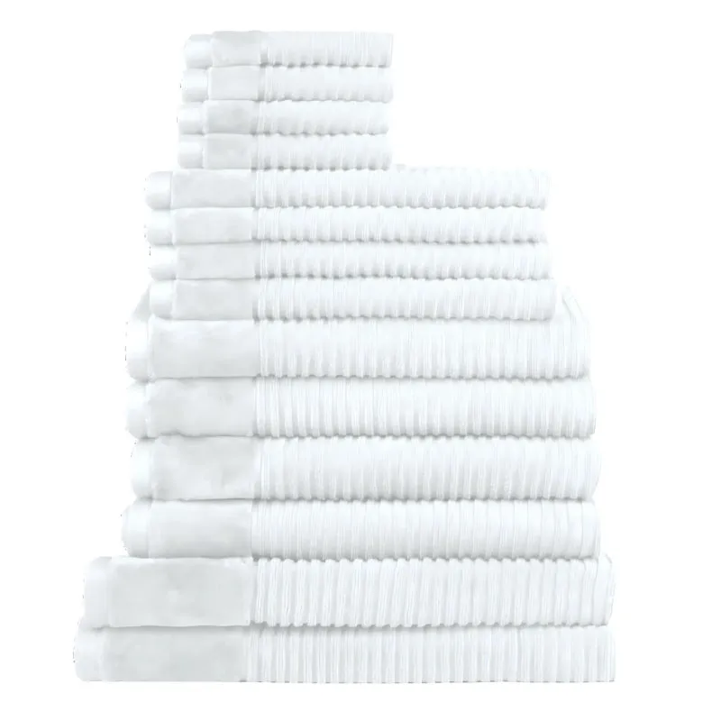 Jenny Mclean Royal Excellency 14 Piece Snow White Towel Pack