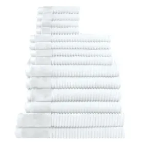 Jenny Mclean Royal Excellency 14 Piece Snow White Towel Pack