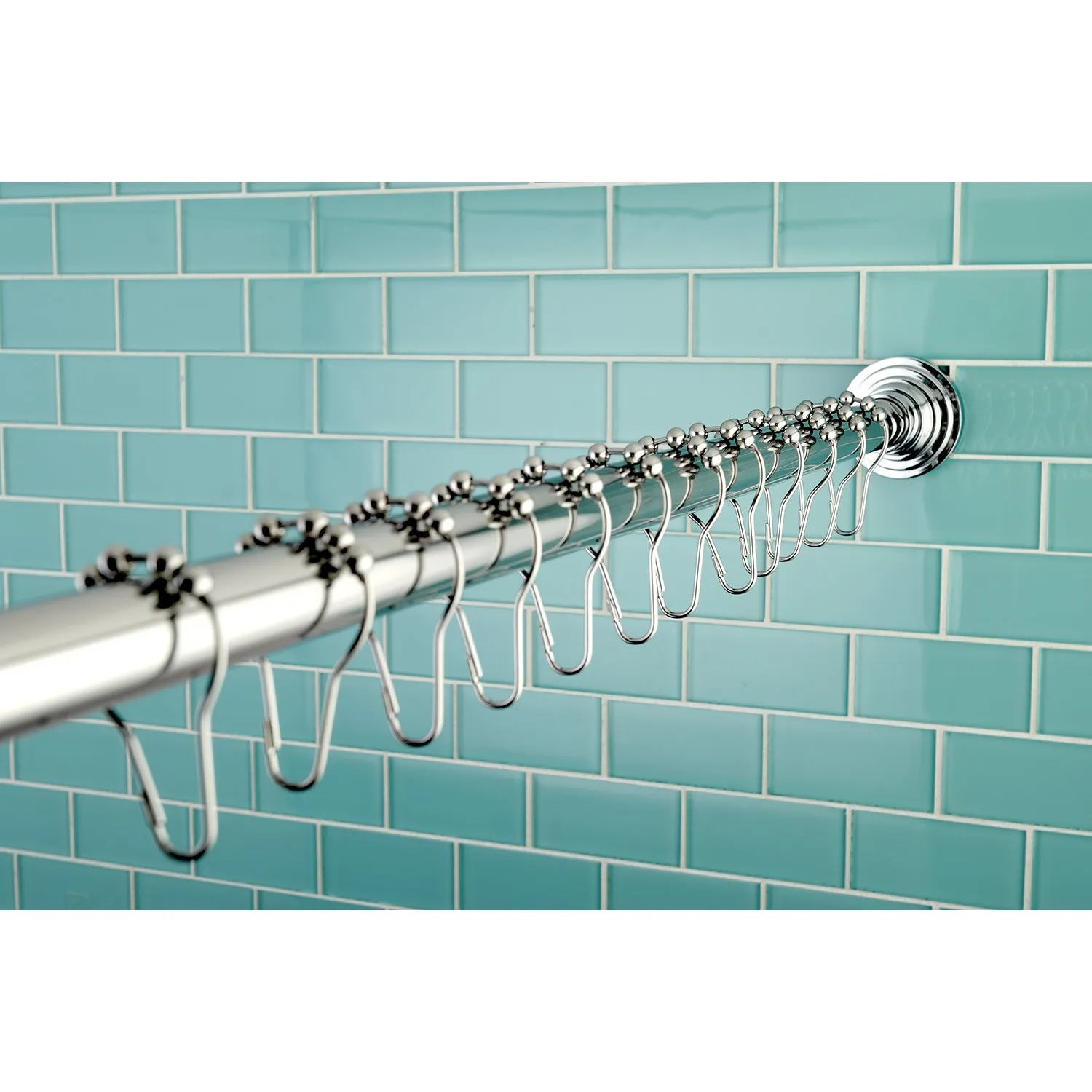 Kingston Brass Edenscape 72-Inch Adjustable Shower Curtain Rod with Rings