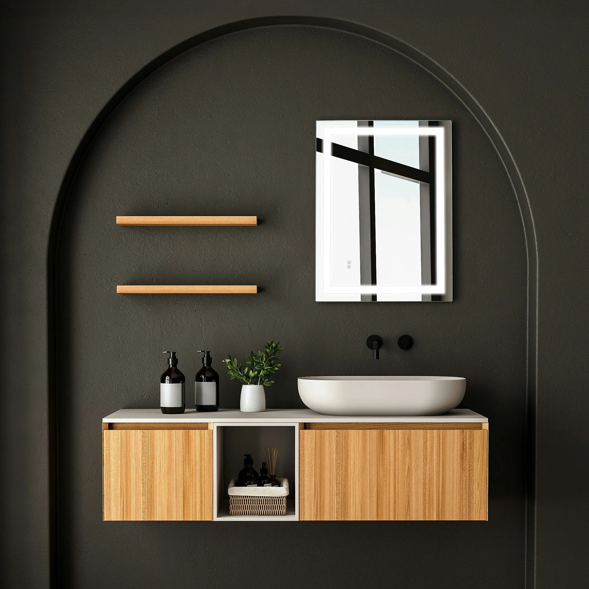 Mariana Rectangular LED Bathroom Mirror with Dimmer & Defogger - Available in 2 Sizes