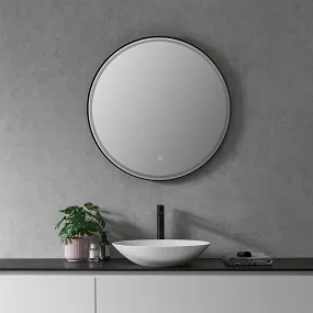 Palme Round 32" Framed Modern Bathroom/Vanity LED Lighted Wall Mirror