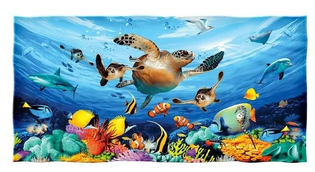 Quick-dry Beach Towel: Sea Turtles