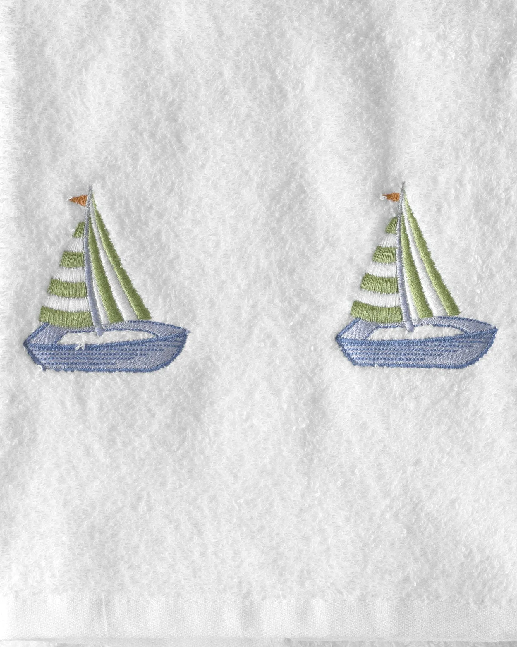 Summer Sailboat Embroidered Quick-Dry Towel Set