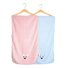 THE LITTLE LOOKERS Cotton Baby Bath Towel for Newborn/Baby/Kids | Super Soft Baby Bath Towel Set for Infants-Combo (Pack of 2)