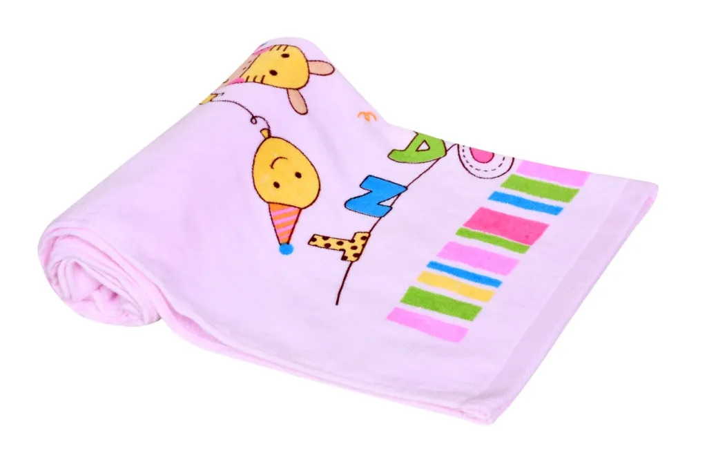 THE LITTLE LOOKERS Super Soft/High Absorbency Towel/Bath Towel / 100% Cotton Washcloth(450GSM) for New Born Baby/Infants/Toddlers