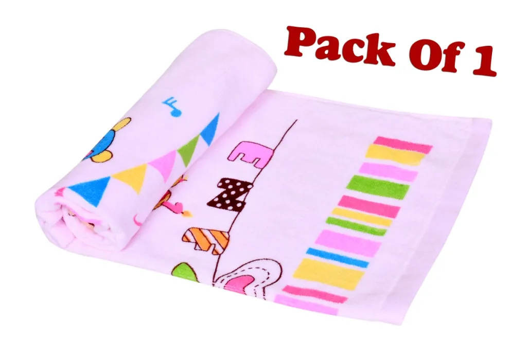 THE LITTLE LOOKERS Super Soft/High Absorbency Towel/Bath Towel / 100% Cotton Washcloth(450GSM) for New Born Baby/Infants/Toddlers