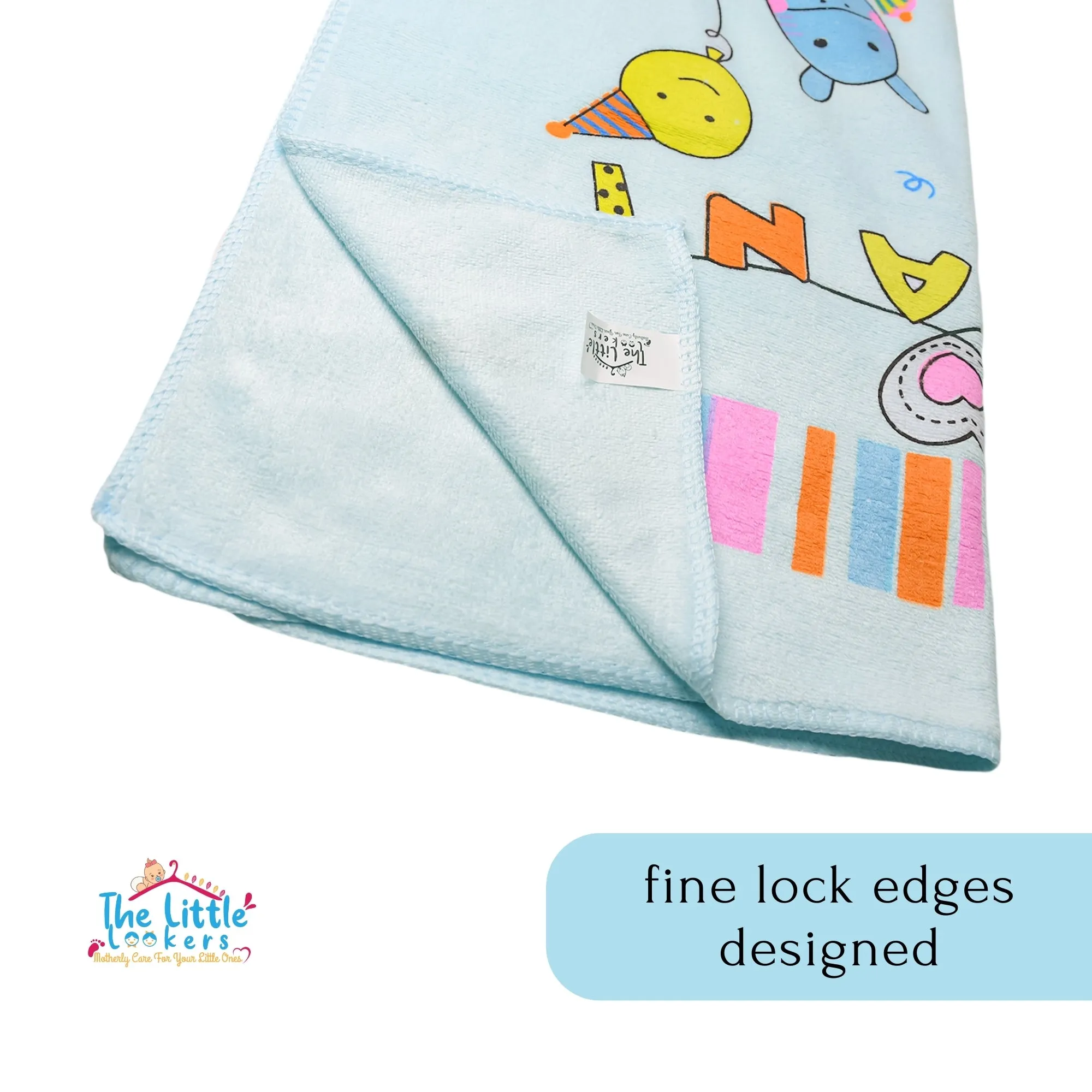 THE LITTLE LOOKERS Towel for Newborn/ Baby/ Kids| Super Soft Baby Bath Towel Set for Infants/ Bathing Accessories (Pack of 2)