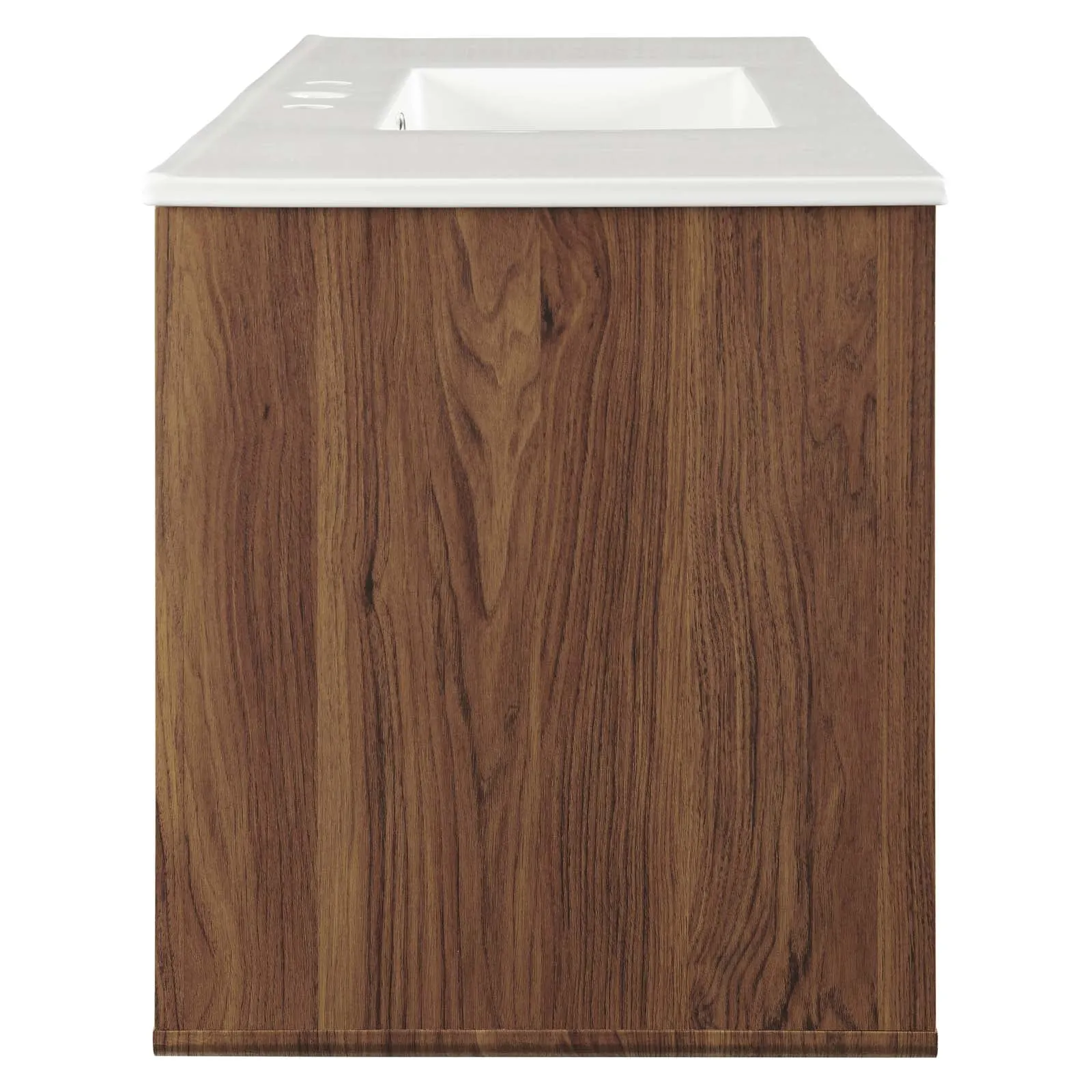 Transmit 48" Wall-Mount Bathroom Vanity Walnut White EEI-4900-WAL-WHI