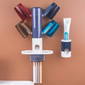 Wall-Mounted Automatic Toothpaste Dispenser Rack